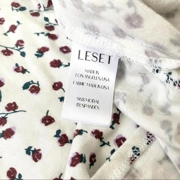 NEW LESET Nora Floral Print stretch modal pajama set Size XS - Picture 12 of 12